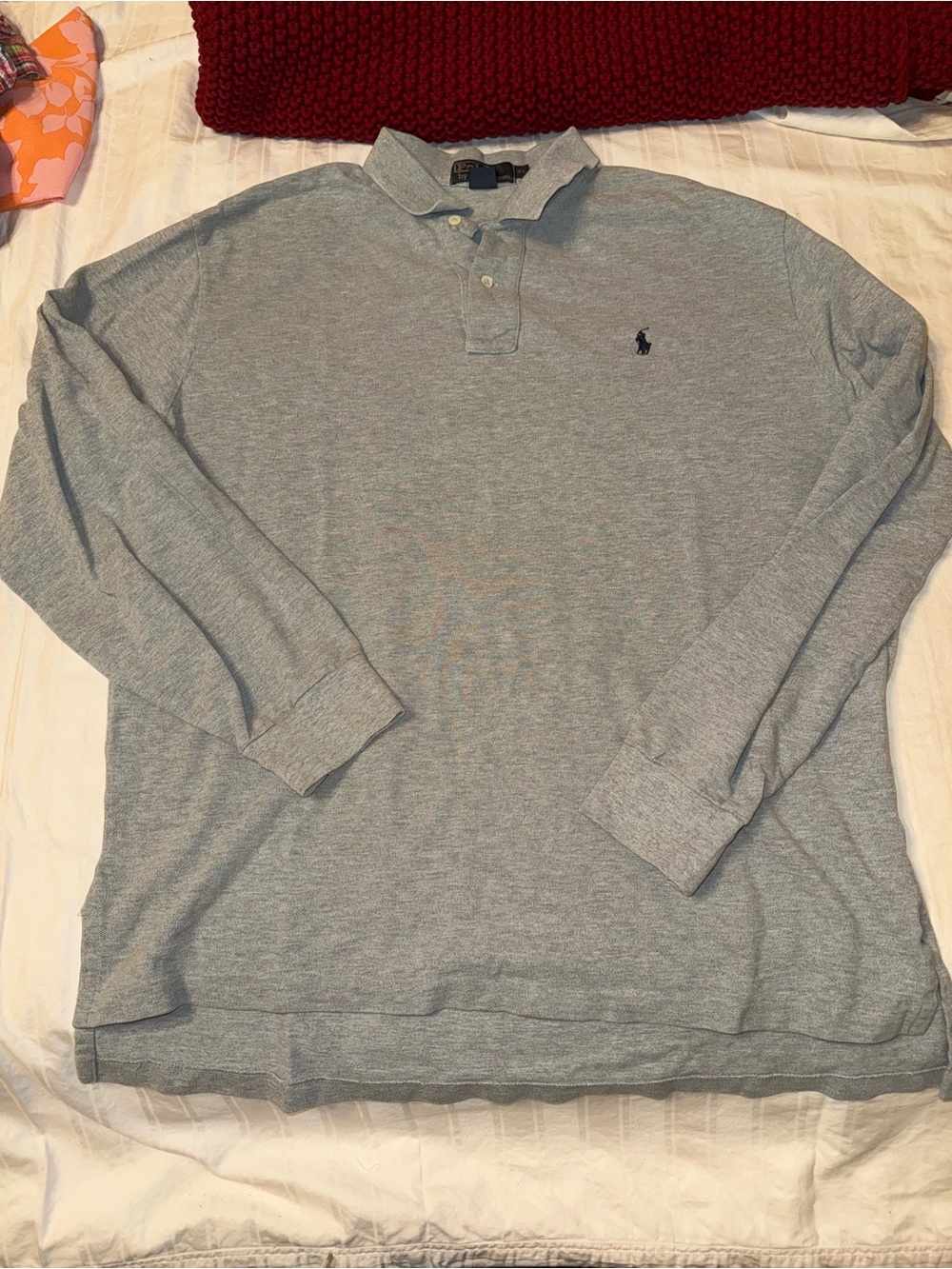 Polo by Ralph Lauren Heather Gray Long-Sleeve Polo